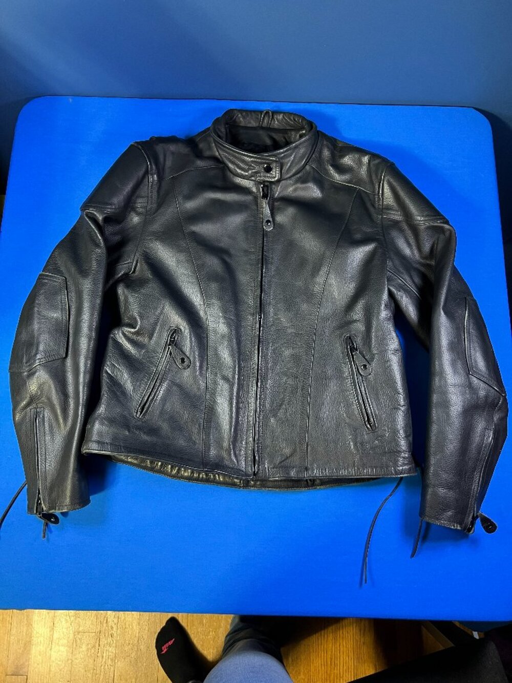 Share River Road Woman’s Heavy Leather Motorcycle Jacket Size  XLarge Like New